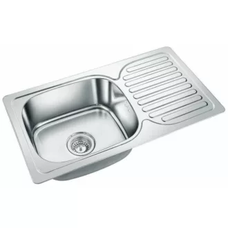 Kevmil KM-760x420 egymedencés csepptálcás rozsdamentes mosogató - WaterMarkt.hu