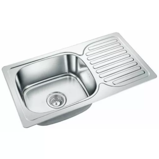 Kevmil KM-760x420 egymedencés csepptálcás rozsdamentes mosogató - WaterMarkt.hu