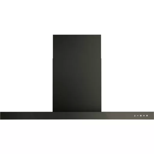 Kluge fali T-alakú fekete páraelszívó, 90cm, üvegfront - WaterMarkt.hu