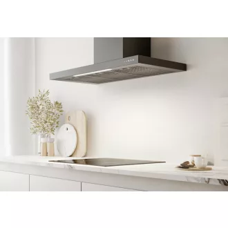 Kluge fali T-alakú fekete páraelszívó, 90cm, üvegfront - WaterMarkt.hu