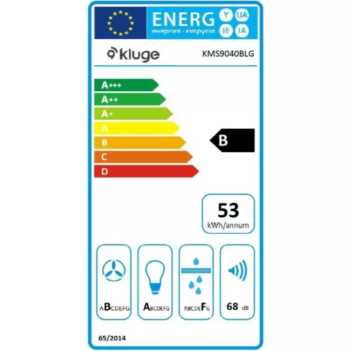 Kluge fali döntött üveg fekete páraelszívó, 90cm - WaterMarkt.hu