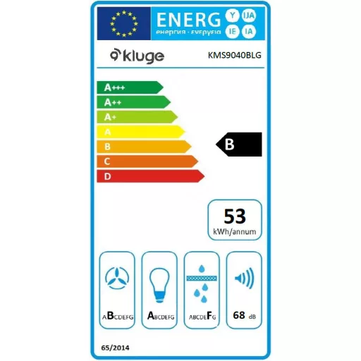 Kluge fali döntött üveg fekete páraelszívó, 90cm - WaterMarkt.hu