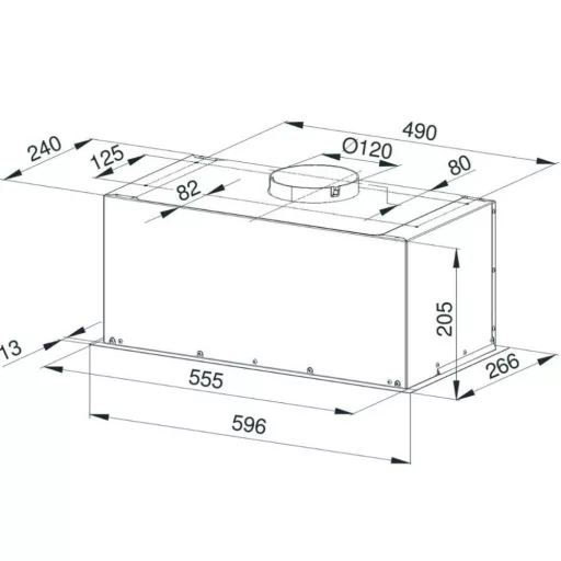 Kluge beépíthető matt fekete páraelszívó, 60cm, 17cm magas - WaterMarkt.hu