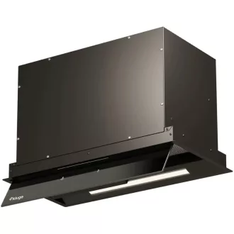 Kluge beépíthető fekete páraelszívó, 52cm, kihajtható fekete üvegpanel - WaterMarkt.hu