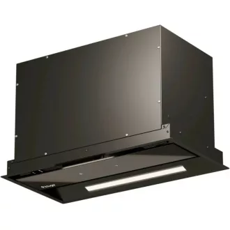 Kluge beépíthető fekete páraelszívó, 52cm, kihajtható fekete üvegpanel - WaterMarkt.hu