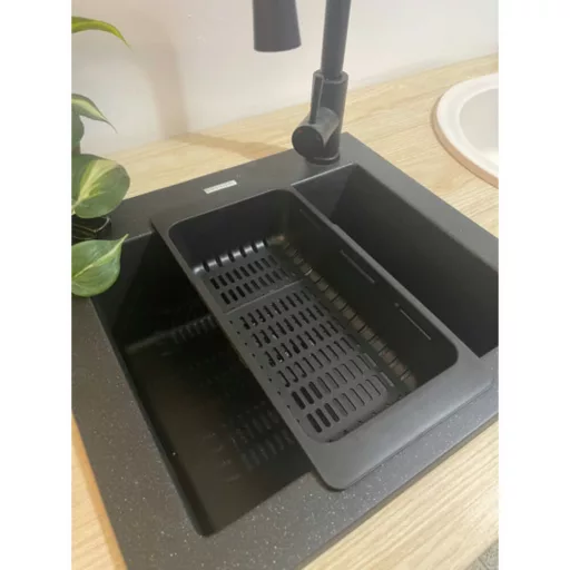 Gamma Csepegtetőkosár - Összehajtható, Fekete - WaterMarkt.hu