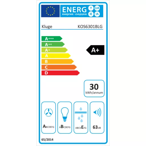 Kluge fali döntött üveg fekete páraelszívó, 60cm, átlátszó kerettel - WaterMarkt.hu