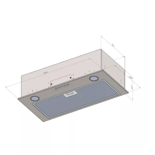 Kluge beépíthető fekete páraelszívó, 60cm, 17cm magas - WaterMarkt.hu