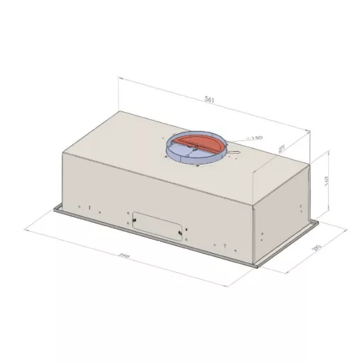 Kluge beépíthető inox páraelszívó, 60cm, 17cm magas - WaterMarkt.hu