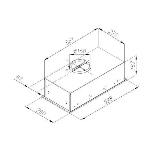 Kluge beépíthető inox páraelszívó, 60cm, 17cm magas - WaterMarkt.hu