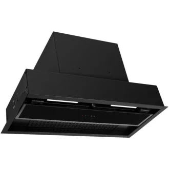 Kluge beépíthető fekete páraelszívó, 60cm, kihajtható fekete üvegpanel - WaterMarkt.hu