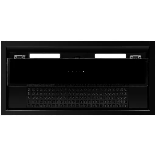 Kluge beépíthető fekete páraelszívó, 60cm, kihajtható fekete üvegpanel - WaterMarkt.hu