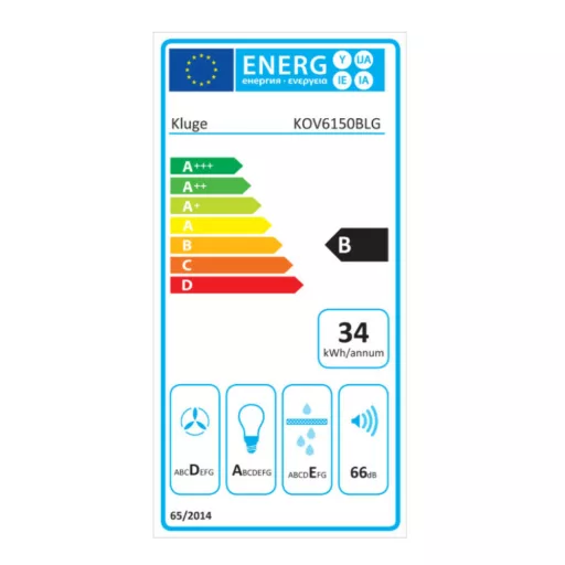 Kluge beépíthető fekete páraelszívó, 60cm, fekete üvegpanel - WaterMarkt.hu