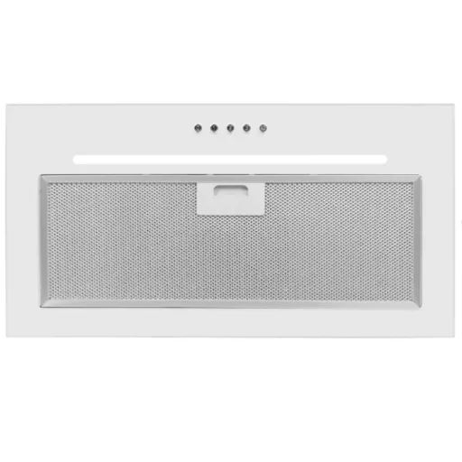Kluge beépíthető fekete páraelszívó, 60cm, fehér üvegpanel - WaterMarkt.hu
