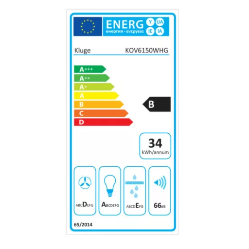 Kluge beépíthető fekete páraelszívó, 60cm, fehér üvegpanel - WaterMarkt.hu