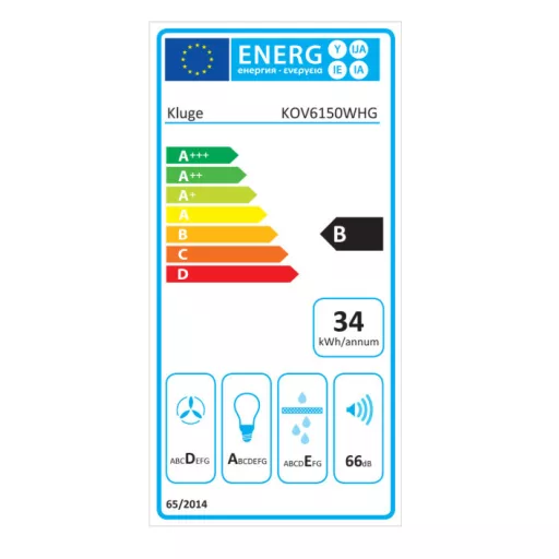 Kluge beépíthető fekete páraelszívó, 60cm, fehér üvegpanel - WaterMarkt.hu