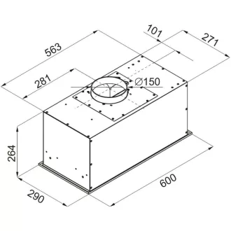 Kluge beépíthető inox páraelszívó, 60cm, távirányító - WaterMarkt.hu