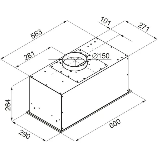Kluge beépíthető inox páraelszívó, 60cm, távirányító - WaterMarkt.hu
