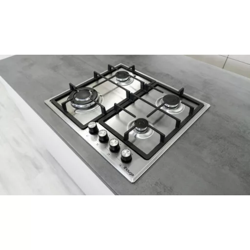 Kluge beépíthető gáz főzőlap, 60 cm, inox, WOK égő - WaterMarkt.hu