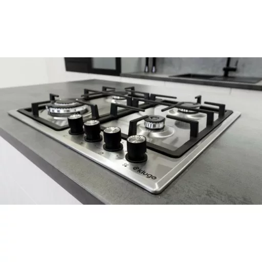 Kluge beépíthető gáz főzőlap, 60 cm, inox, WOK égő - WaterMarkt.hu