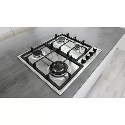 Kluge beépíthető gáz főzőlap, 60 cm, inox, WOK égő - WaterMarkt.hu