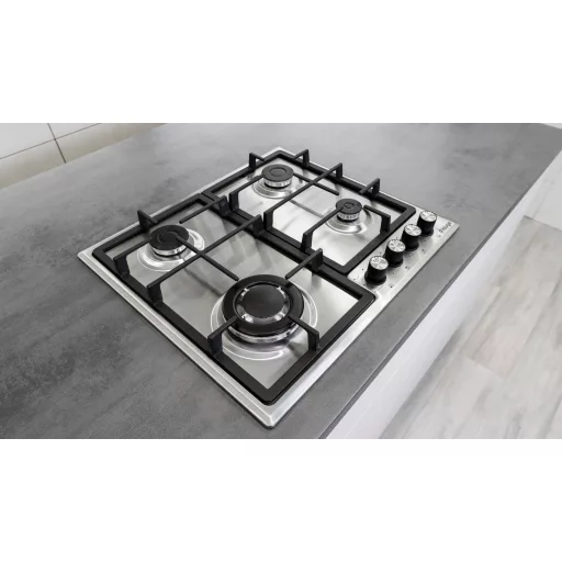 Kluge beépíthető gáz főzőlap, 60 cm, inox, WOK égő - WaterMarkt.hu