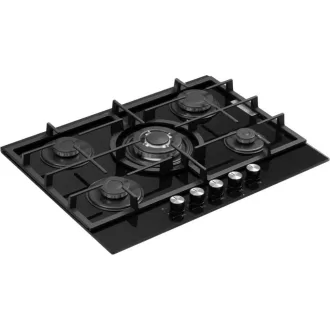 Kluge beépíthető gáz főzőlap, 75 cm, fekete üveg, WOK égő - WaterMarkt.hu