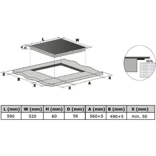 Kluge beépíthető indukciós főzőlap, 60cm, fekete - WaterMarkt.hu