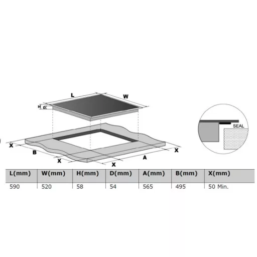 Kluge indukciós főzőlap, 60cm, m.f., fekete ü. - WaterMarkt.hu