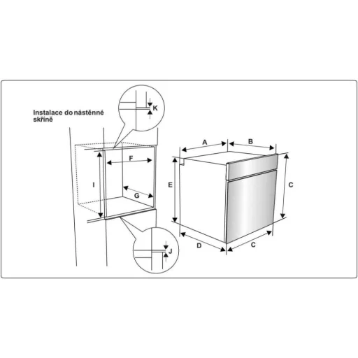 Kluge beépíthető multifunicós inox/fekete sütő, 78L - WaterMarkt.hu