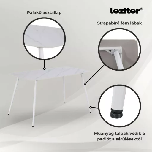 Ravena 4+1 étkező garnitúra fehér-bézs - WaterMarkt.hu