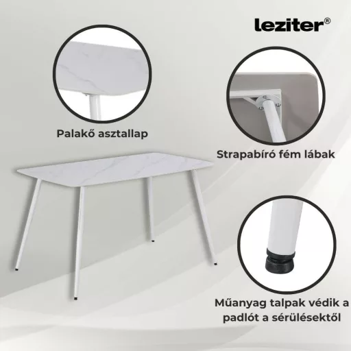 Megan 4+1 étkező garnitúra fehér-szürke - WaterMarkt.hu