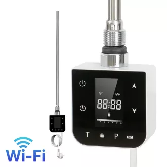 Wifi-s fűtőpatron törölközőszárító radiátorhoz digitális hőfokszabályozóval 600W fehér - WaterMarkt.hu