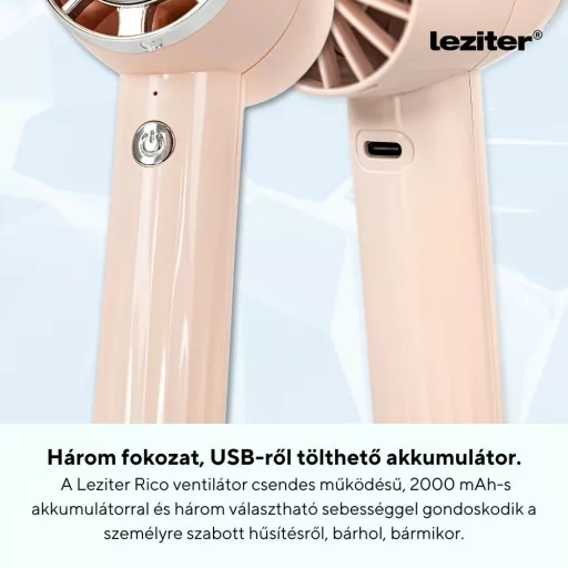 Rico kézi hordozható usb ventilátor 2000 mAh - WaterMarkt.hu