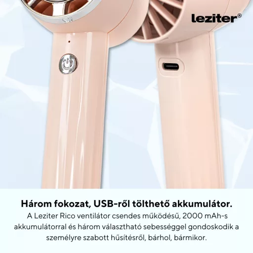 Rico kézi hordozható usb ventilátor 2000 mAh - WaterMarkt.hu