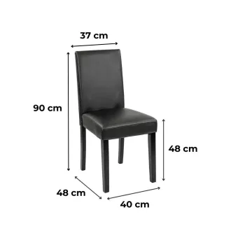 Kelly bőr étkezőszék fekete színben - WaterMarkt.hu