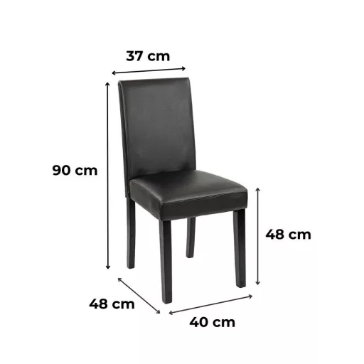 Kelly bőr étkezőszék fekete színben - WaterMarkt.hu