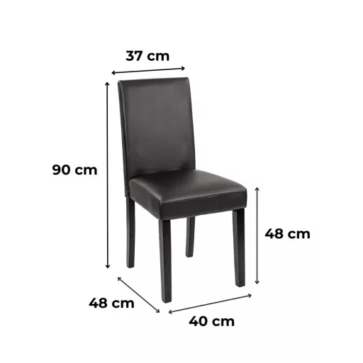 Kelly bőr étkezőszék fekete színben - WaterMarkt.hu