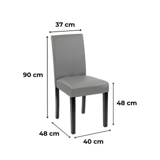 Kelly bőr étkezőszék szürke színben - WaterMarkt.hu