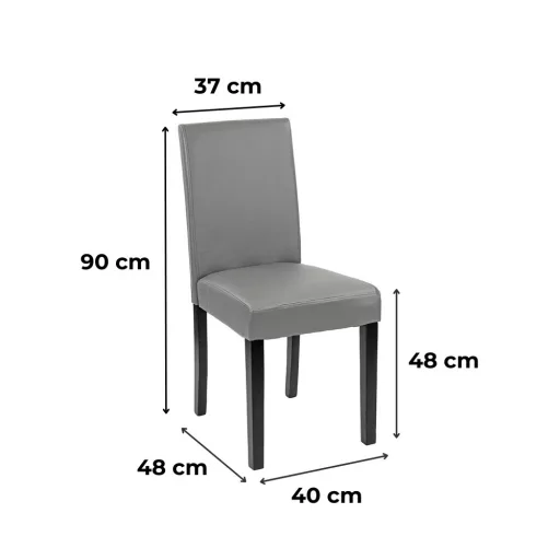 Kelly bőr étkezőszék szürke színben - WaterMarkt.hu