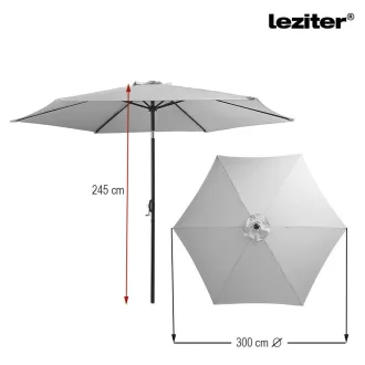 Solari kerti napernyő piros 300 cm - WaterMarkt.hu
