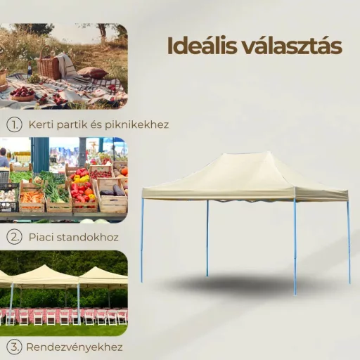 Összecsukható kerti pavilon 3x4,5 m - WaterMarkt.hu