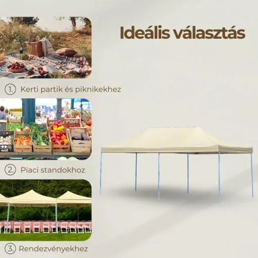 Összecsukható kerti pavilon 3x6 m - WaterMarkt.hu