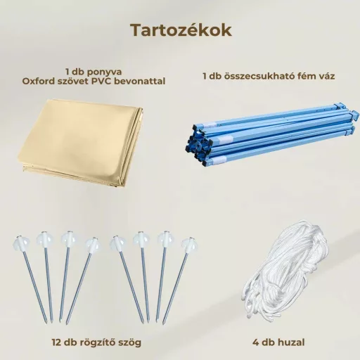 Összecsukható kerti pavilon 3x6 m - WaterMarkt.hu