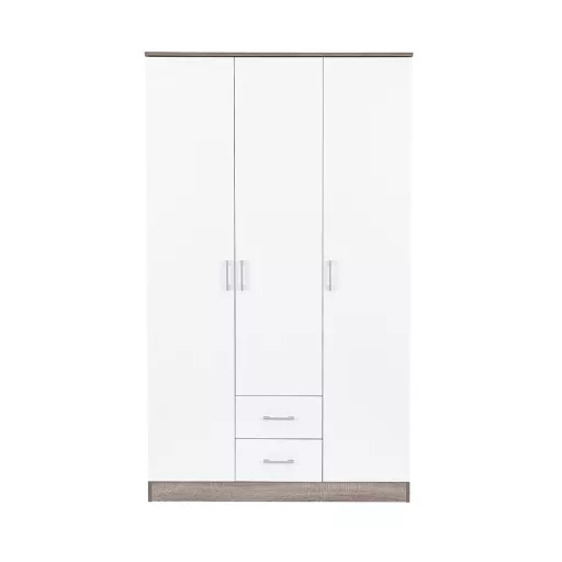 Miami gardróbszekrény 120x205 cm fehér-yorki tölgy