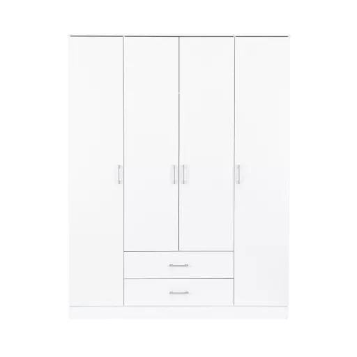 Miami gardróbszekrény 160x205 cm fehér-fehér