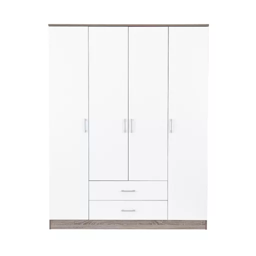 Miami gardróbszekrény 160x205 cm fehér-yorki tölgy
