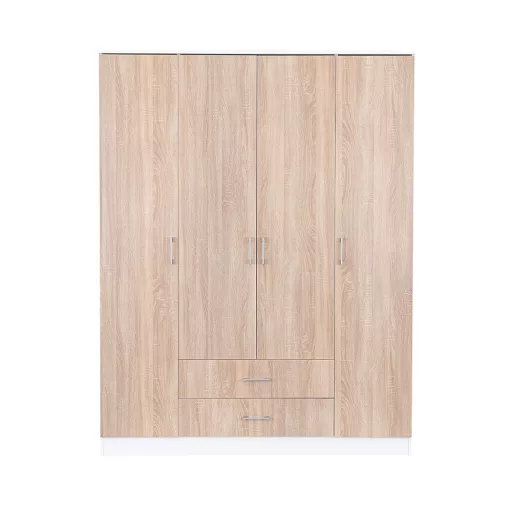 Miami gardróbszekrény 160x205 cm sonoma tölgy-fehér