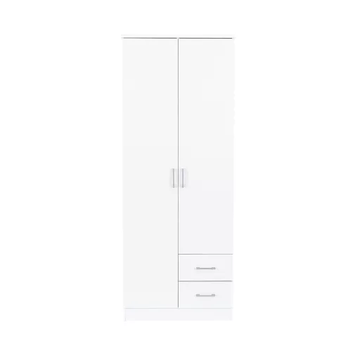 Miami gardróbszekrény 80x205 cm fehér-fehér