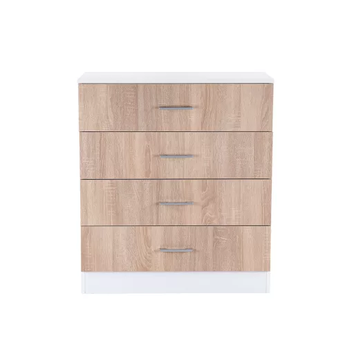 Miami komód 4 fiókos 80x92 cm sonoma tölgy-fehér